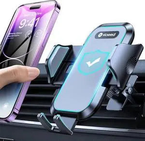 VICSEED Upgrade Ultra Stable Car Phone Holder MountDouble Lock Metal Clip Universal Air Vent Phone Mount,Mobile Cell Phone Holder for Your Car,for iPhone 17 Pro Max 16 and All Phone