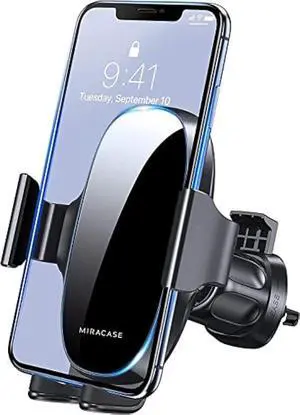 Miracase Upgraded-2nd Generation Universal Phone Holders for Your Car, 3 in 1 Air Vent Car Phone Holder Mount Compatible with iPhone 17/16/15/14/13/12/11 Series and All Phones