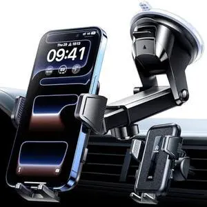 VANMASS 2025 Upgraded Car Phone Holder, [85+LBS Strongest Suction] Patent Safety Cell Phone Mount Windshield Dashboard Vent Truck Accessories Stand Cradle for iPhone 17 Pro Max 16 15 14 13 Android