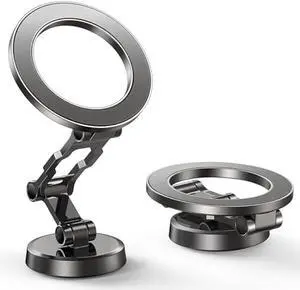 Kaistyle for Magsafe Car Mount360° Adjustable Magnetic Phone Holder for Car Holder MountAll-Metal Foldable Cell Phone Holders for Your Car Dash for iPhone 16 Pro Max 15 14 13 12 Plus Mini