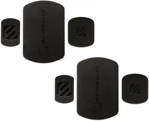 Scosche MRK2PK-UB MagicMount Replacement Metal Plate Kit for Phone, Metal Plates for Magnetic Mount Cell Phone Holder for Car, Universal with All Devices and Phone Case, Black, Pack of 2
