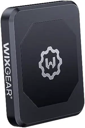 WixGear Rectangle Flat Stick On Dashboard Magnetic Car Mount Holder for Cell Phones and Mini Tablets with Fast Swift-Snap Technology - Extra Slim