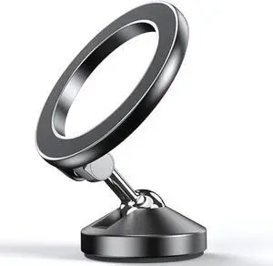 [All Metal for Magsafe Car Mount, [Upgrade Strong Adhesive] Magnetic Car Phone Holder for Car Dashboard Sticky, Car Phone Mount Folding 360° Rotation for Android, iPhone 16 15 14 13 Pro Max