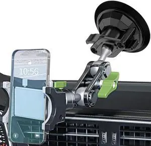 Suction Cup Phone Mount, Ultra-Stable Phone Holder for Vlog Shooting, 360 Rotation for Windshield, Roof Glass, Car Window, Fit for All Smartphones