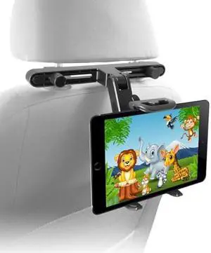 Macally Tablet Holder for Car Headrest | iPad Backseat Mount for Kids | Fits 4.7-11 Devices | Perfect for Long Car Trips