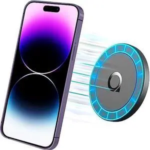 Sticky Magnetic Phone Mount Compatible with Magsafe 16 15 14 13 12 Pro Max Mini Car Mount and Wall Mount Soft Silicone Front