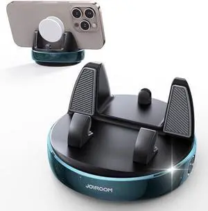 JOYROOM Car Phone Holder, [Adjustable Spring Design] Dashboard Cell Phone Holder with Non-Slip Silicone, 360° Rotatable & Vertical 30° Adjustable Phone Mount for Car (Blue)