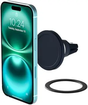 iOttie Velox MagSafe Compatible Air Vent Car Phone Holder. Unversal Magnetic Car Phone Mount for iPhone 12/13/14/15/16/17 Series & Android Phones via Included Magnetic Ring Adapter