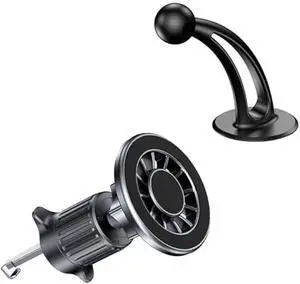 Magnetic Phone Holder 2 in 1 for Magsafe Car Mount Air Vent Phone Stand Hands Free 360 Rotation Hook Driving Accessory for iPhone 16 15 14 13 12