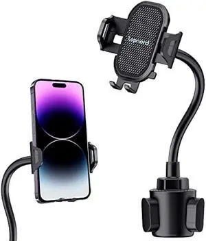 Cup Phone Holder for Car, Universal Adjustable Cup Holder Phone Mount with a Flexible Gooseneck Compatible with Cell Phone iPhone 11 Pro XS Max XR X 8 7 6s 6 5s, Samsung Galaxy S10 S9 Note S8 S7 S6