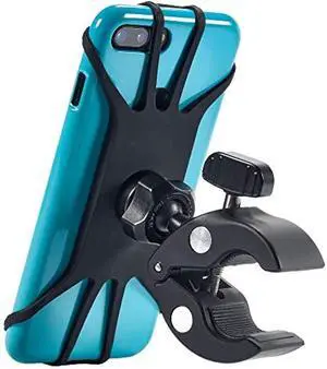 Upgraded 2025 Bicycle & Motorcycle Phone Mount - The Most Secure & Reliable Bike Phone Holder for iPhone, Samsung or Any Smartphone. Stress-Resistant & Highly Adjustable. x10 to Safeness & Comfort