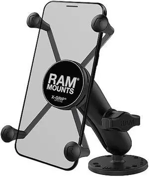 RAM MOUNTS X-Grip Large Phone Mount with Drill-Down Base RAM-B-138-UN10 with Medium Arm