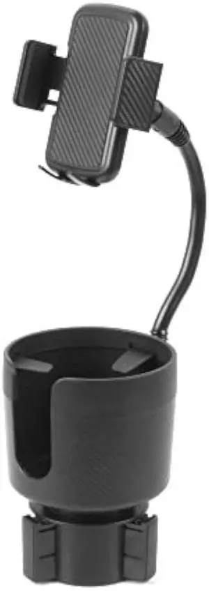Limitless CupCargo Cup Holder Expander and Phone Mount with Adjustable Base and Flexible Neck