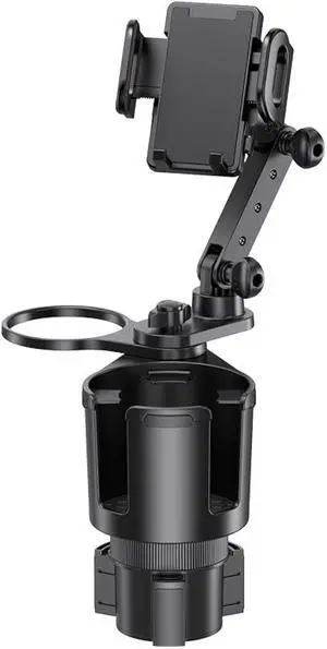 Car Phone Holder Moun,Larget Cup 3 in 1| WOLNA|Car accessories|Auto Cell Phone Stand with Drink Expander|for SUV,Truck|Auto|Compatible with iPhone & Samsung and Other Android Smartphone|Improved model