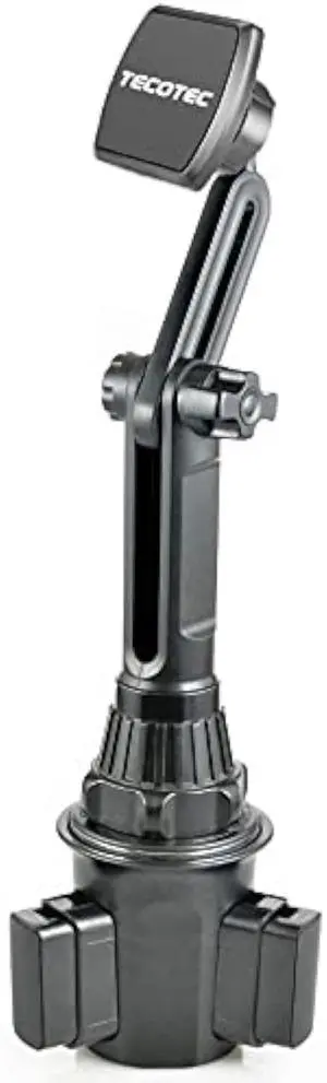 2X Powered Magnetic Cup Holder Phone Mount, Upgraded Ultra Strong X8 N50 Magnets Car Phone Mount Holder Compatible with All Cell Phones/iPads/Tablets & More