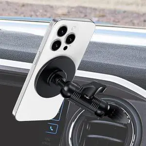 Upgraded Vent Magnetic Phone Mount for Tacoma 2016 -2023 and 2014-2021 Toyota Tundra, 3rd Gen Tacoma Cell Phone Cradles with Full Metal Arm 20x Super Strong Magnet Phone Holder Fit for All Smartphone