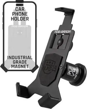 Mob Armor Heavy Duty Magnetic Phone Mount for Car - Universal Car Phone Holder for iPhone & Android, Strong Magnet for Off-Road & Commercial Vehicles, Cell Phone Car Accessories for Women & Men
