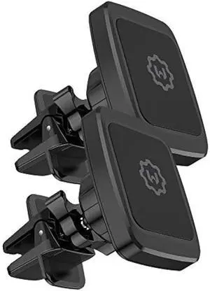 WixGear Magnetic Phone Car Mount, [2 Pack] Air Vent Car Phone Mount Holder, Phone Holder for Car with Twist-Lock Base, Compatible with All Smartphones