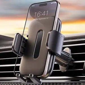 Upgraded Car Phone Holder Mount, New Metal Hook Clip Car Vent Phone Mount, Hands-Free Air Vent Phone Holders for Your Car Compatible with iPhone 16/15/14/13/12/11 Series and All Phones