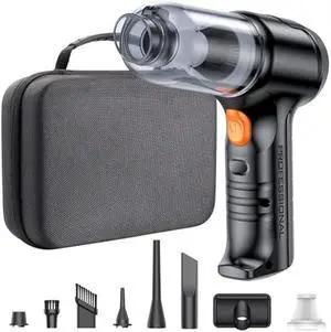 SEALIGHT Mini Car Vacuum Wireless, High Power Suction and Air Duster, Lightweight and Compact Handheld Vacuum, Portable Vacuum Cleaner for Car, Home, Office, Pet