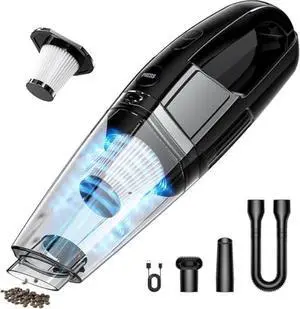 Handheld Vacuum Cordless 7000Pa Suction | Car Vacuum Portable with 650mL Dustbin | 1.43lbs Ultra-Light | 25-Min Runtim | Rechargeable