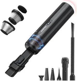 Chuboor Handheld Car Vacuum Cleaner, 14,000Pa Cordless Vacuum Cordless Rechargeable, 120 WPowerful Mini Hand Vacuum with Multifunctional Nozzle for Car, Home, Office, Pet Hair (Brown)