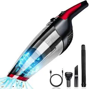 Fityou Handheld Vacuum Cleaner Cordless, Rechargeable (USB Charge), Powerful Suction Cleaner, Portable Hand Vacuum for Pet Hair Home and Car Cleaning, Wet & Dry