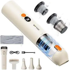 OXILAM 4 in 1 Car Vacuum - Handheld Vacuum 14000PA High Power, Portable Cordless Small Vacuum, Blow & Suction 2 in 1, Up to 30 Mins Runtime, Multi-Nozzles, Vacuum Cleaner for Home, Pet, Car, Office