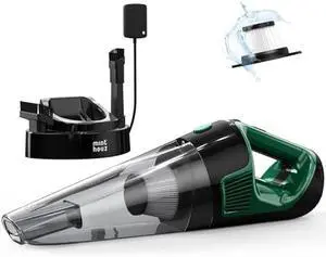 Minthouz Handheld Vacuum Cordless, Strong Suction Car Vacuum Cleaner with LED Light, Long Runtime Hand Vacuum Cordless Rechargeable, Hand Held Vac with Charging Base for Home/Car/Pet/Office