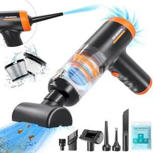 COLORCORAL Handheld Vacuum Cordless Rechargeable 16000Pa High Power Car Vacuum Portable with Brushless Motor, 4 in 1 Portable Vacuum Cleaner with Cleaning Gel for Home, Car and Office
