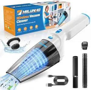 Powerful Handheld Vacuum Cordless, 9500PA Rechargeable Car Vacuum Portable Cordless, Lightweight & Portable Mini Handheld Vacuum Cleaner with Large-Capacity Battery for Car/Home/Pet