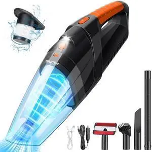 Handheld Vacuum Cordless,Powerful Suction 30Mins Long Runtime, Dust Busters Cordless Rechargeable with Two Washable Filters,Wet and Dry Hand Held Vacuum Cordless for Home, Car or Office