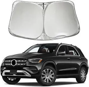 Car Windshield Sun Shade Sunshade Compatible with Mercedes Benz GLE GLE 350 450 53 AMG 2026 2025 2024 2023-2016 GLS 450 350 2020-2026 Accessories, Car Front Window Sun Shield