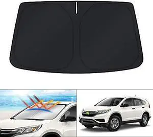 KUST Windshield Sun Shade for 2007-2022 Honda CRV Accessories, Custom Fit CR-V Sunshade Foldable Sun Visor Protector Blocks UV Rays Keep Your Car Cooler