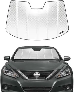 Windshield Sun Shade for Nissan Altima 2019-2024. Reflective Aluminum Film Front Window Sunshade - BLAZBLOCK