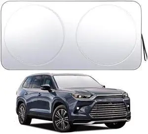 Windshield Sun Shade Car Window Shade UV Reflector Keeps Vehicle Cool Folding Sun Visor Heat and Sun Reflector (Large 63 x 33.9 inches