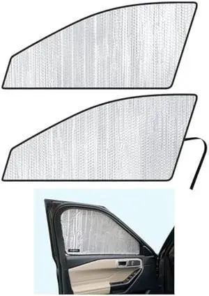 Side Window Front Seat Reflective Sunshade Sun Shade Accessories Custom Fit for 2020 2021 2022 2023 2024 2025 Ford Explorer SUV, ST, ST-Line, XLT, Limited, Platinum (Set of 2)