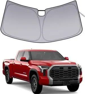 Windshield Sun Shade for Toyota Tundra Accessories 2022 2023 2024 2025 2026, Foldable Front Sun Visor, 22 23 24 25 26 Tundra SR,SR5,Limited,Platinum,TRD Pro,1794 Edition,and Capstone