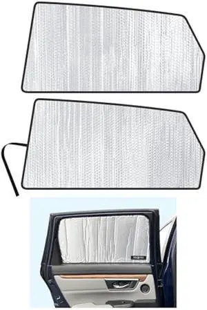 Side Window Rear Seat 2nd Row Sunshade Custom Fit for 2017 2018 2019 2020 2021 2022 Honda CR-V CRV SUV, LX, EX, EX-L, EX-L Navi, Touring, UV Reflector Protection Accessories (Set of 2) -Made in USA