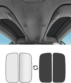 Roof Sunshade, Windshield Sunshade,Rear Windshield Sunshades,Glass Sunroof Shade UV Sun Blocking Heat Shade Comptatible with Tesla Model X 2015-2025(Roof Sunshade)