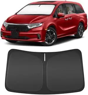 Windshield Sun Shade for Hond-a Odyssey 2018-2025, EX-L LX EX Touring Elite Minivan Custom Fit Foldable Front Window Sunshade Sun Visor Protector, Block UV Rays Keep Your Car Cooler