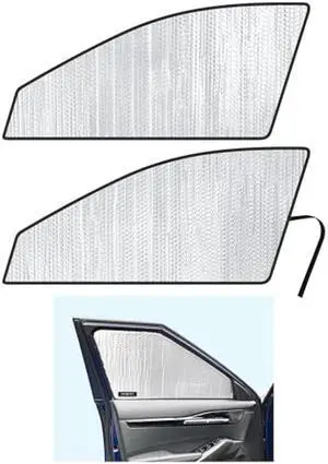 YelloPro Side Window Front Seat Sunshade (Set of 2) Custom Fit for 2021 2022 2023 2024 2025 Kia Seltos SUV, LX, EX, S, S Turbo, SX Turbo, UV Reflector Sun Protection Accessories (Made in USA)