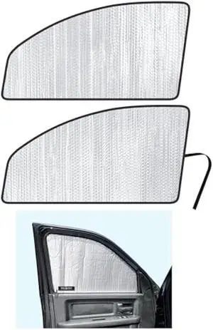 YelloPro Side Window Front Seat Sunshade Custom Fit for 2010 2011 2012 2013 2014 2015 2016 2017 2018 2019 2020 2021 2022 2023 2024 2025 Dodge RAM 2500 3500 - QuadCab CrewCab MegaCab - 4Dr 4Door (2PCS)