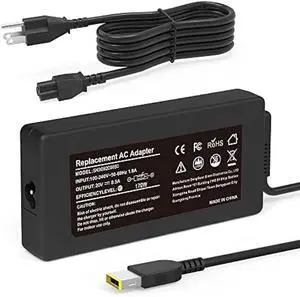 170W AC Adapter Laptop Charger Compatible with Lenovo ThinkPad E440 E450 E555 P15 P17 P50 P51 P52 P53 P70 P71 P73 Legion Y530-15 Y540-17 Y720-15 Y730-17 Y7000 Power Supply Cord