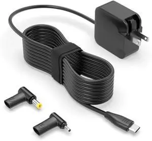 Superer 65W GaN PD USB-C Foldable Mini Charger Fit for LG Gram 13 14 15 16 17 13Z980 13Z990 14Z980 14Z90Q 15Z90Q 15Z995 16T90P 17Z90R 17Z95P, Fit for Acer Chrombook, Spin, Swift, Aspire Series Laptop