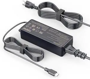 100W USB C Laptop Charger, 100W Fast Charging Compatible with Lenovo HP Dell Asus Acer MacBook Huawei Samsung Type C Power Adapter Supply Supports 90W 65W 45W