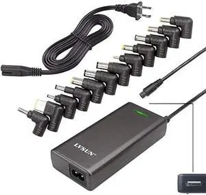 Universal Laptop Charger 90W, Slim AC Adapter Power Supply Cord with USB Port for Mobile Phones| Tablet Compatible with Dell Lenovo Toshiba Acer Asus Gateway IBM and Most Notebooks