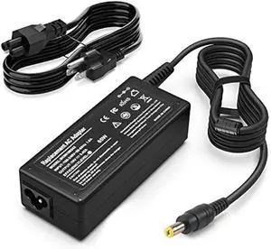 65W 19V AC Adapter Compatible with Acer Aspire V3 V5 E1 E3 E5 ES1 R3 M5 F5 5000 5100 5250 6920 7741Z N15Q1 N16Q2 Laptop Power Supply Cord Monitor for LCD H236HL SA230 G276HL S230HL G246HL