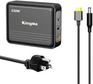 330W GaN PD 3.0 Fast Charger with XT60 Port (20V/16.5A) for Dell G16, G15, G7, Alienware m16, m18, X51-3-Port Laptop Charger Adapter for Gaming, Engineering & Workstation Laptops