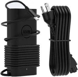 2025 AI PC Adapter Compatible with Dell Latitude Charger 5550 5450 5530 5350 7650 7530 7450 7455 7455 65W USB C Business Premium AI Laptop Power Adapter